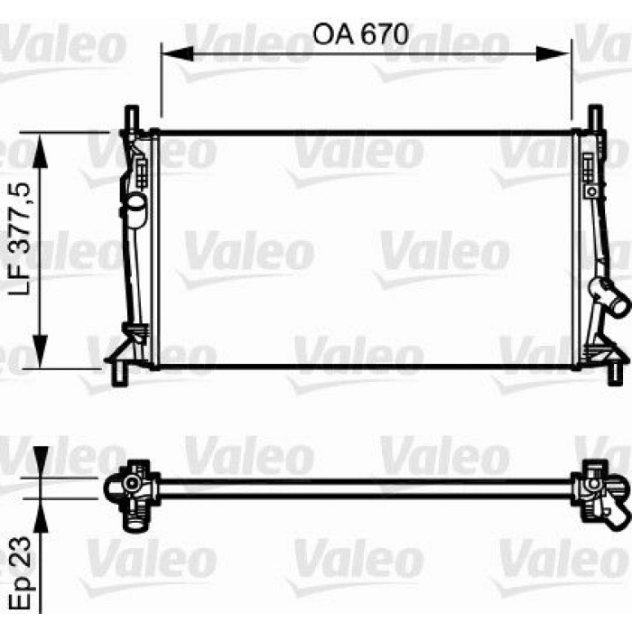 Valeo Motorkühler 734320 Valeo Motorkühler 734320