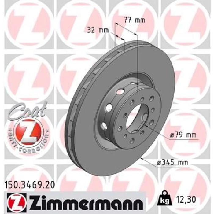 Zimmermann Bremsscheibe 150.3469.20 Zimmermann Bremsscheibe 150.3469.20