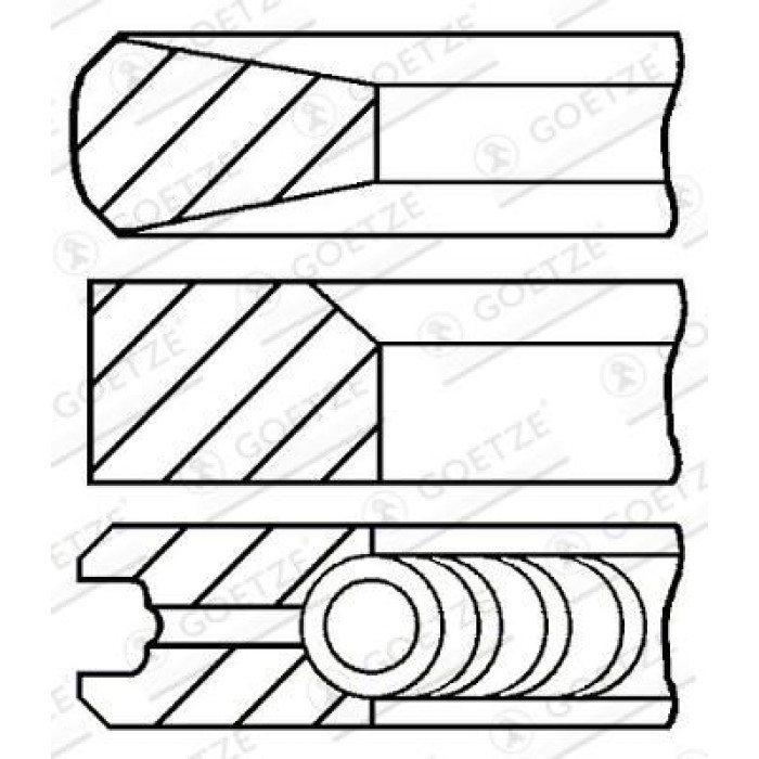 GOETZE ENGINE Kolbenring 08-152900-00