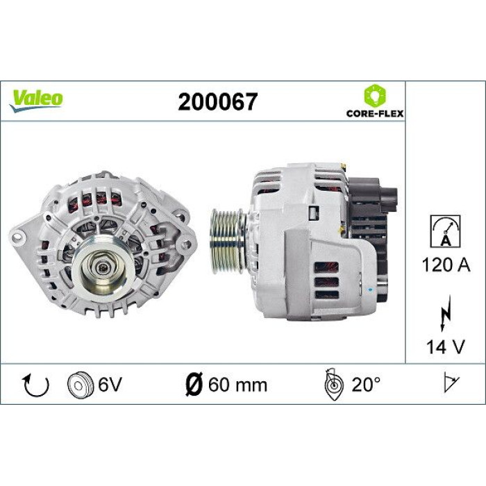 Valeo Lichtmaschine 200067 Valeo Lichtmaschine 200067