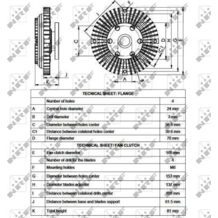 NRF Kühlerlüfterkupplung 49546 NRF Kühlerlüfterkupplung 49546
