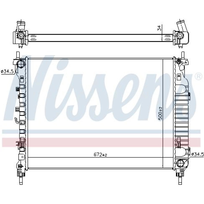 Nissens Wasserkühler PKW 606255 Nissens Wasserkühler PKW 606255