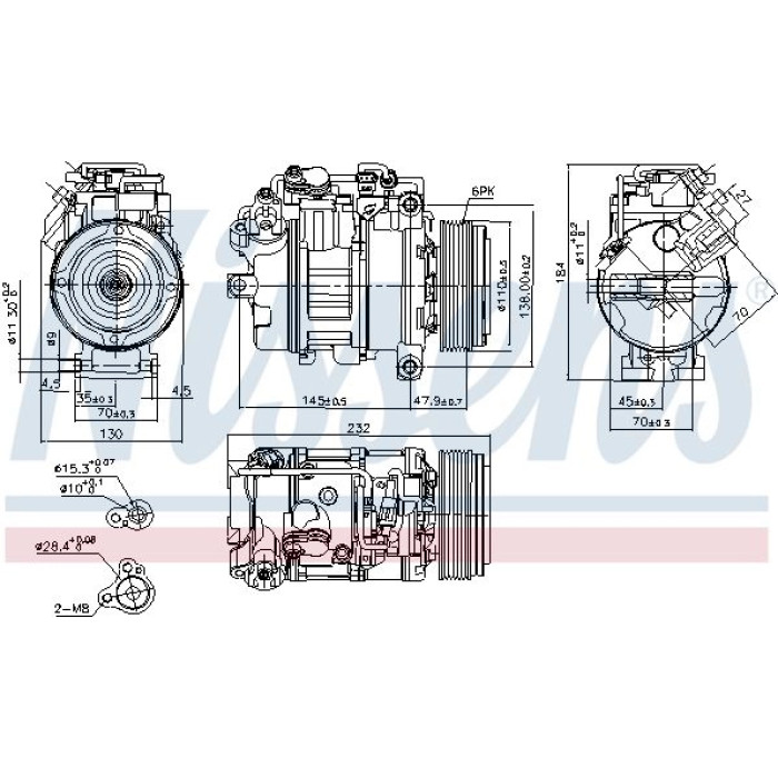 Nissens Klimakompressor PKW 890628 Nissens Klimakompressor PKW 890628