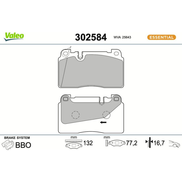 Valeo Bremsbelagsatz 302584
