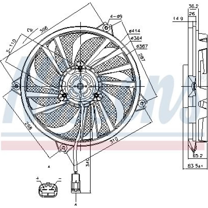 Nissens Kühlerlüfter PKW 85789