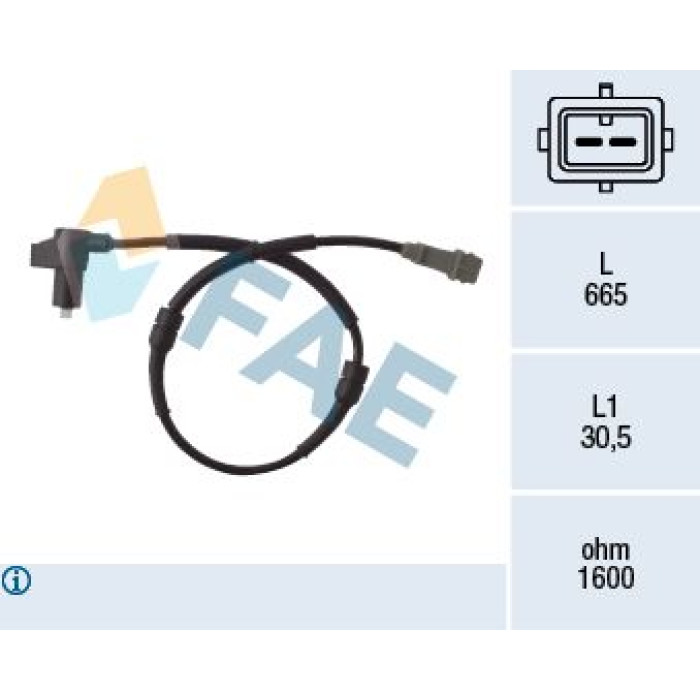 FAE Sensor, Raddrehzahl 78007 FAE Sensor, Raddrehzahl 78007