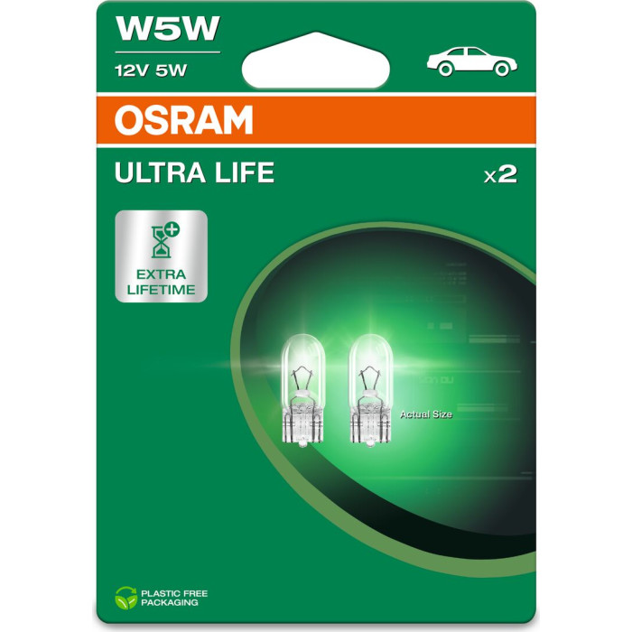 OSRAM W5W 12V W2.1x9.5d 5W ULTRA LIFE - Langlebige Beleuchtung OSRAM W5W 12V W2.1x9.5d 5W ULTRA LIFE - Langlebige Beleuchtung