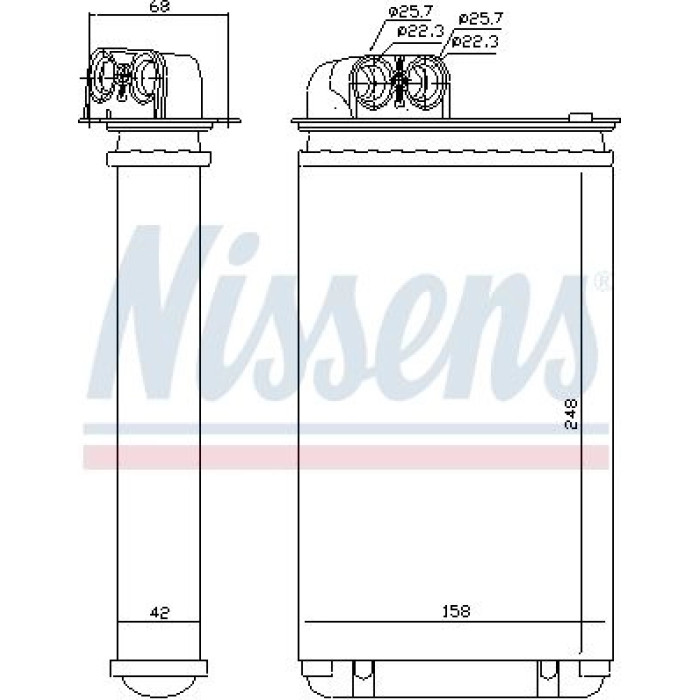 Nissens Heizungskühler PKW 72936 Nissens Heizungskühler PKW 72936