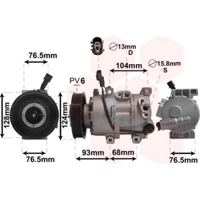Van Wezel Klimakompressor 8300K242 Van Wezel Klimakompressor 8300K242
