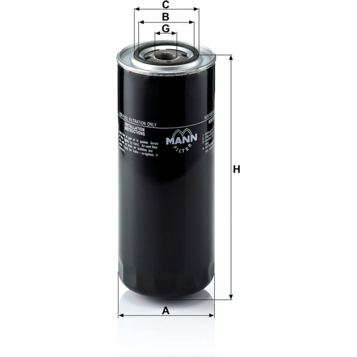 MANN-FILTER Kraftstofffilter LKW WK 11 102/5 MANN-FILTER Kraftstofffilter LKW WK 11 102/5