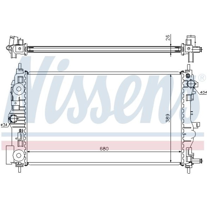 Nissens Wasserkühler PKW 61676 Nissens Wasserkühler PKW 61676