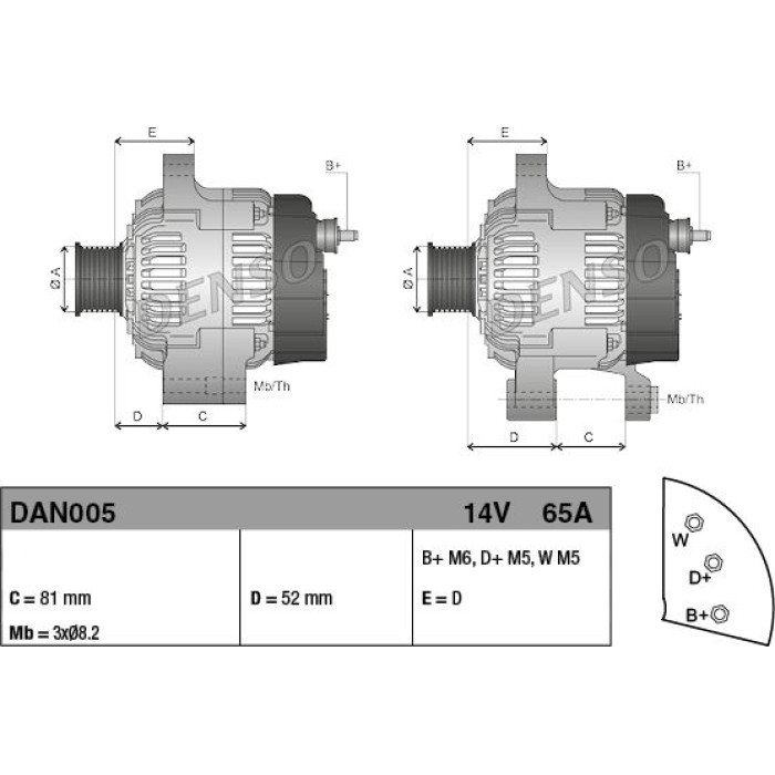 Denso Lichtmaschine DAN005