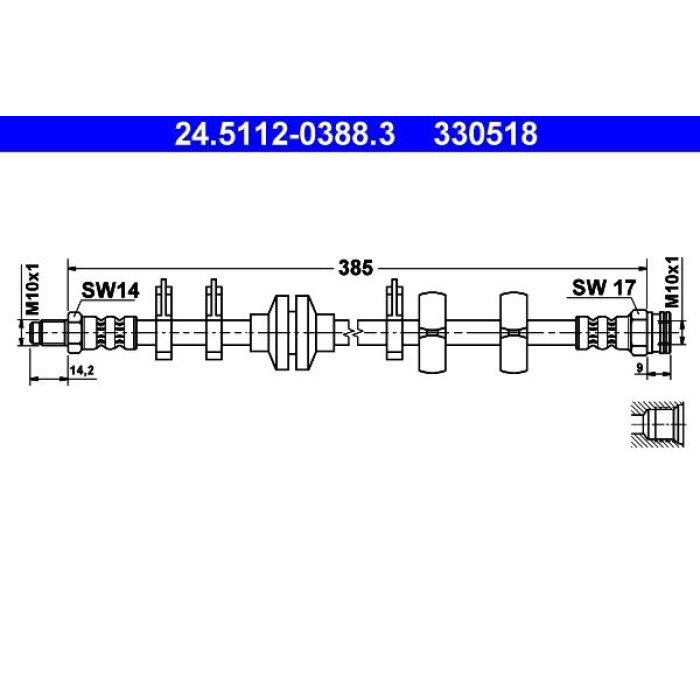 ATE Bremsschlauch 24.5112-0388.3 ATE Bremsschlauch 24.5112-0388.3