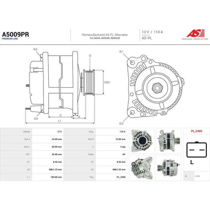 AS-PL Generator A5009PR AS-PL Generator A5009PR