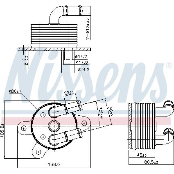 Nissens Ölkühler PKW 90842 Nissens Ölkühler PKW 90842