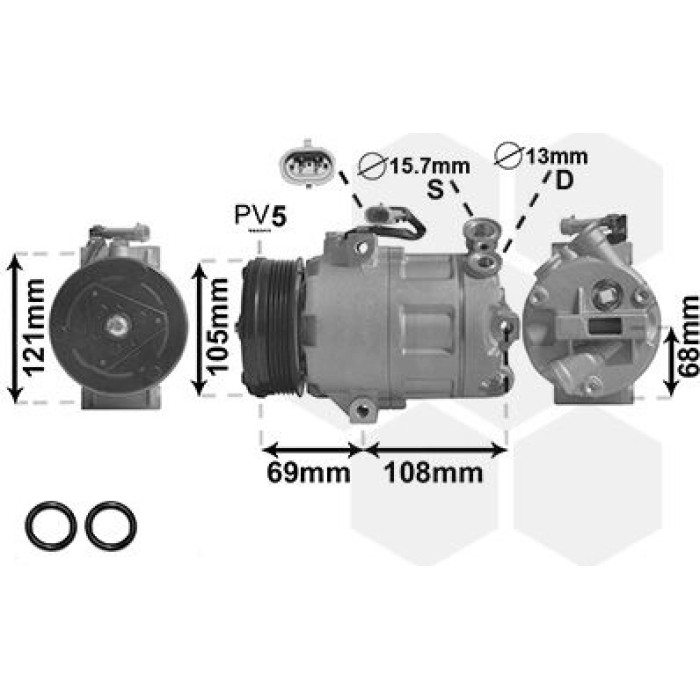 Van Wezel Klimakompressor 3700K138
