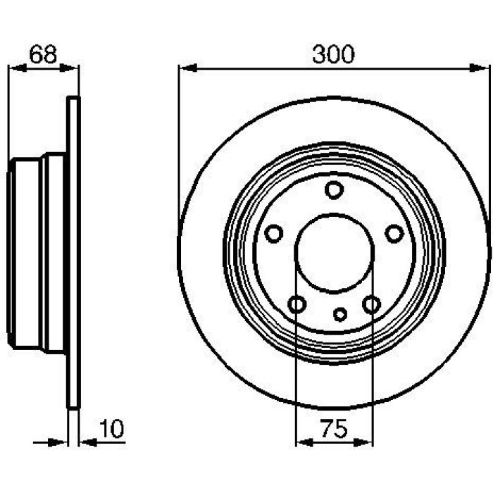 Bosch Bremsscheibe Hinterachse 0 986 478 323 Bosch Bremsscheibe Hinterachse 0 986 478 323