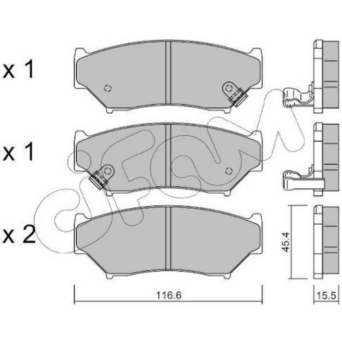 CIFAM Bremsbelagsatz, Scheibenbremse 822-136-0