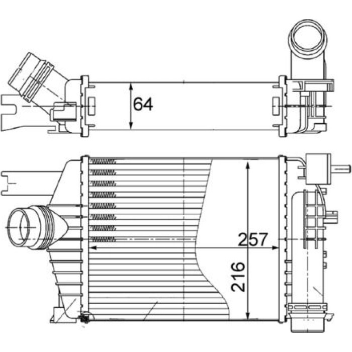 MAHLE Ladeluftkühler CI 498 000S MAHLE Ladeluftkühler CI 498 000S