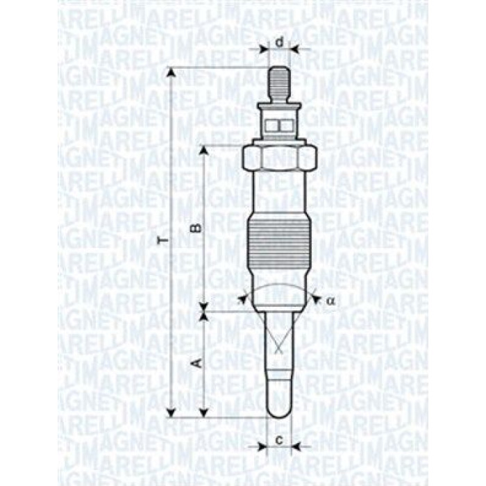 Magneti Marelli Glühkerze 062582804304 Magneti Marelli Glühkerze 062582804304