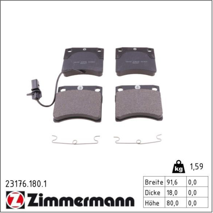 ZIMMERMANN Bremsbeläge 23176.180.1 ZIMMERMANN Bremsbeläge 23176.180.1