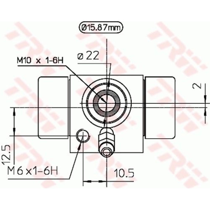 TRW Radbremszylinder Hinterachse BWB111A TRW Radbremszylinder Hinterachse BWB111A