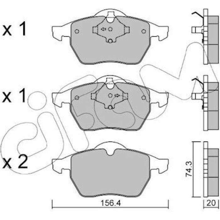 CIFAM Bremsbelagsatz, Scheibenbremse 822-181-1 CIFAM Bremsbelagsatz, Scheibenbremse 822-181-1