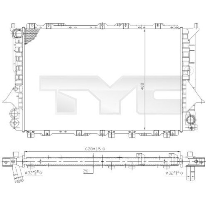TYC Motorkühler 702-0028