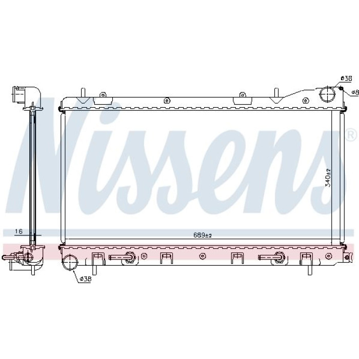 Nissens Wasserkühler PKW 67707A Nissens Wasserkühler PKW 67707A