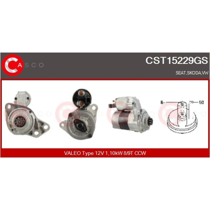 CST15229GS CASCO Anlasser CST15229GS CST15229GS CASCO Anlasser CST15229GS