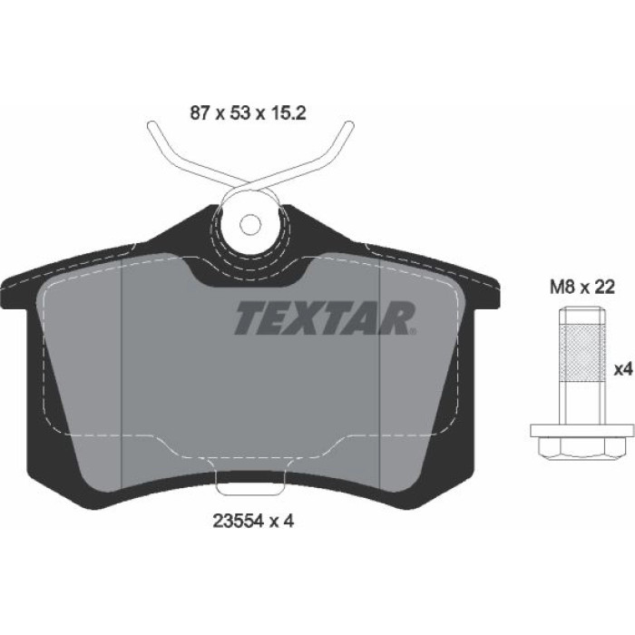 Textar Bremsbelagsatz 2355482 – ePad