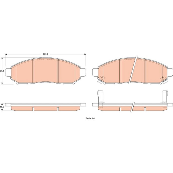 TRW Bremsbeläge Vorderachse GDB3520 TRW Bremsbeläge Vorderachse GDB3520