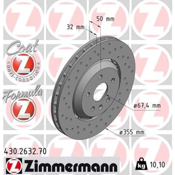 Zimmermann Bremsscheibe 430.2632.70 Zimmermann Bremsscheibe 430.2632.70
