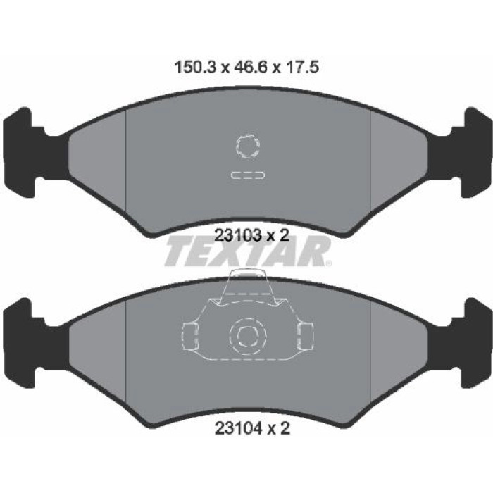 Textar Bremsbelagsatz 2310301 Textar Bremsbelagsatz 2310301