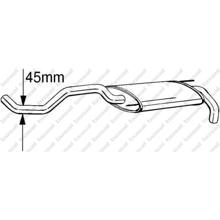 Bosal Schalldämpfer 233-393 Bosal Schalldämpfer 233-393