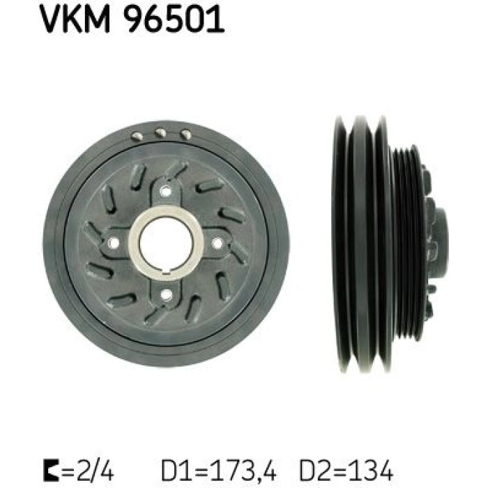 SKF Kurbelwellenriemenscheibe VKM 96501