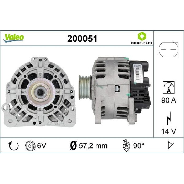 Valeo Lichtmaschine 200051 Valeo Lichtmaschine 200051