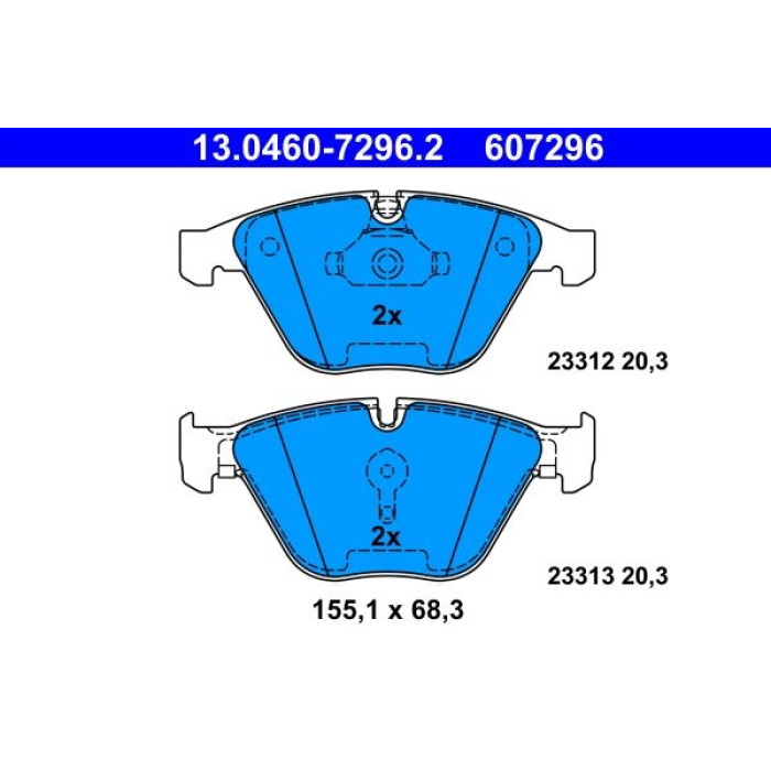 ATE Bremsbelagsatz 13.0460-7296.2 ATE Bremsbelagsatz 13.0460-7296.2