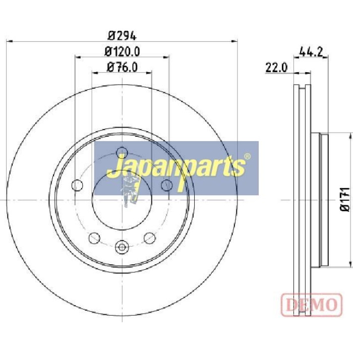 Japanparts Bremsscheibe DP-0925C Japanparts Bremsscheibe DP-0925C