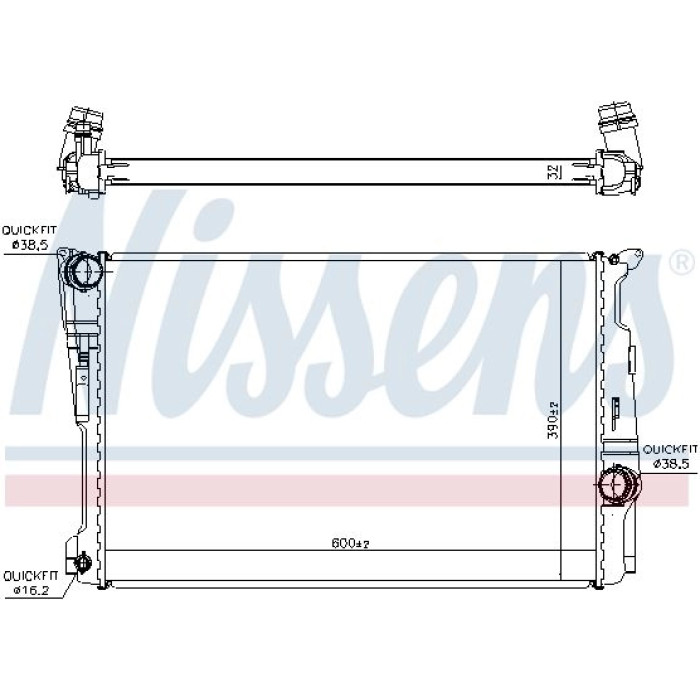 Nissens Wasserkühler PKW 60809 Nissens Wasserkühler PKW 60809