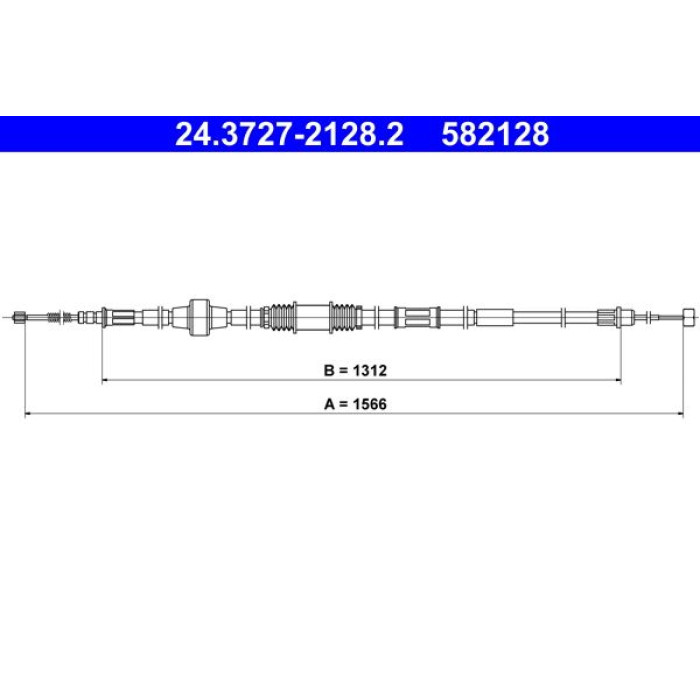 ATE Handbremsseil 24.3727-2128.2 ATE Handbremsseil 24.3727-2128.2