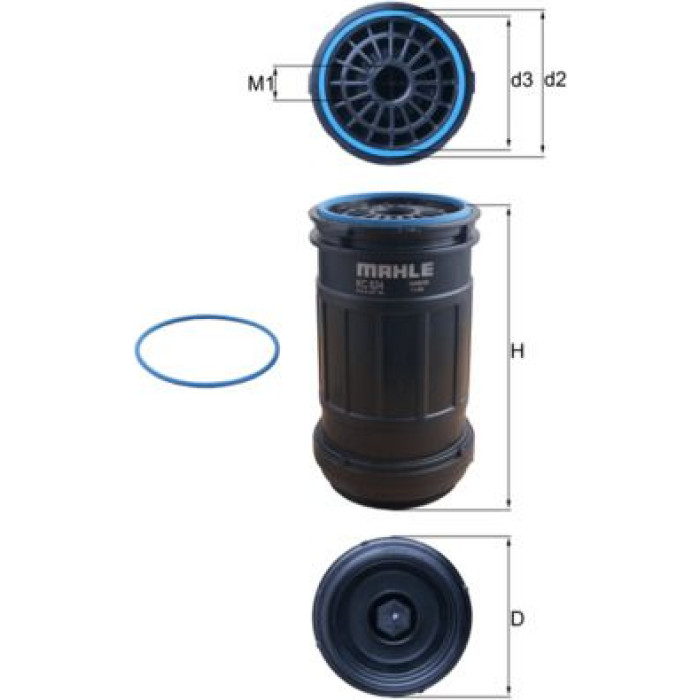 KC 624D MAHLE Kraftstofffilter KC 624D, Anschraubfilter, Höhe 202,2 mm – u. a. für Mercedes-Benz Citaro (O 530), Conecto (O 345), Volvo Fl6 – OE Nummer 3754770002 - l KC 624D MAHLE Kraftstofffilter KC 624D, Anschraubfilter, Höhe 202,2 mm – u. a. für Mercedes-Benz Citaro (O 530), Conecto (O 345), Volvo Fl6 – OE Nummer 3754770002 - l