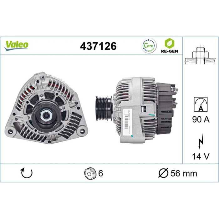 Valeo Lichtmaschine 437126 Valeo Lichtmaschine 437126