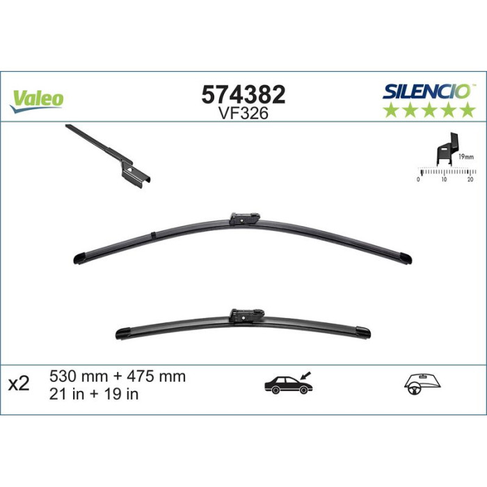 Valeo VM326 Silencio X.TRM Wischer 574382 Valeo VM326 Silencio X.TRM Wischer 574382