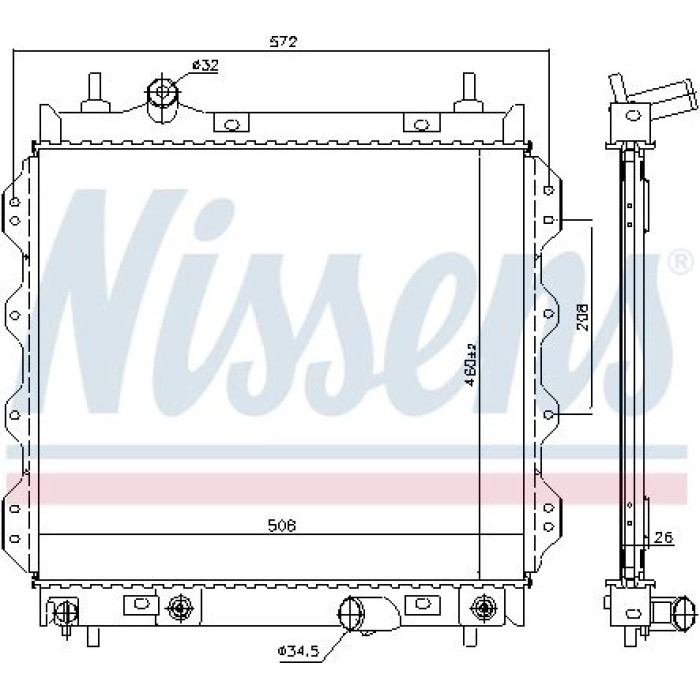 Nissens Wasserkühler PKW 61002 Nissens Wasserkühler PKW 61002