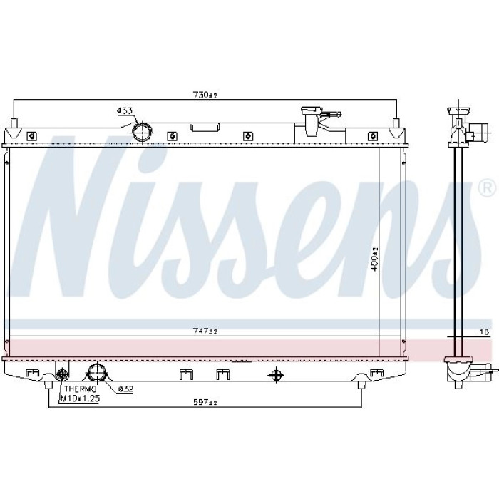 Nissens Wasserkühler PKW 606841 Nissens Wasserkühler PKW 606841