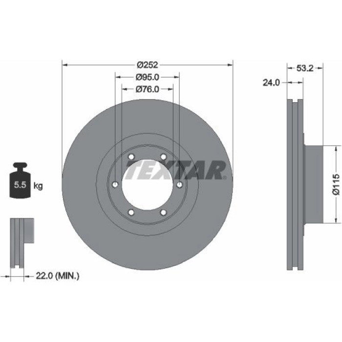 Textar Bremsscheibe 92017203 Textar Bremsscheibe 92017203