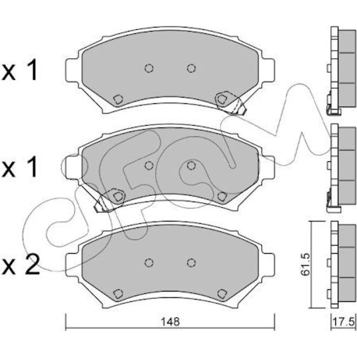 CIFAM Bremsbelagsatz, Scheibenbremse 822-696-0
