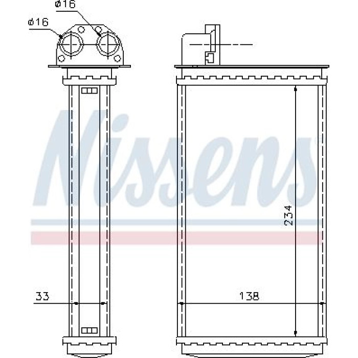 Nissens Heizungskühler PKW 72981 Nissens Heizungskühler PKW 72981