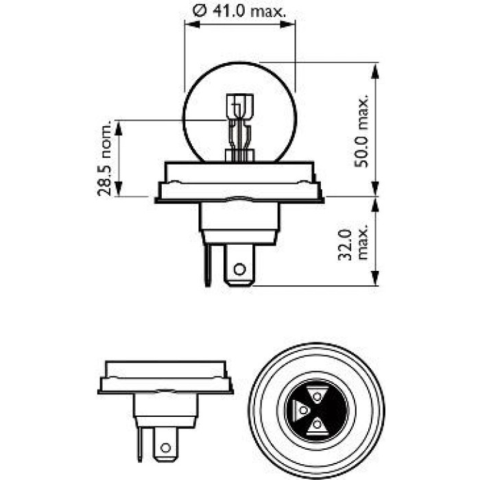 12620C1 PHILIPS R2 Glühlampe 12 V 45/40 W P45t-41, 1 Stück - 12620C1 - l 12620C1 PHILIPS R2 Glühlampe 12 V 45/40 W P45t-41, 1 Stück - 12620C1 - l